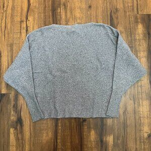 Philosophy Republic Clothing Ribbed Dolman Sweater with Fitted Waist in Gray